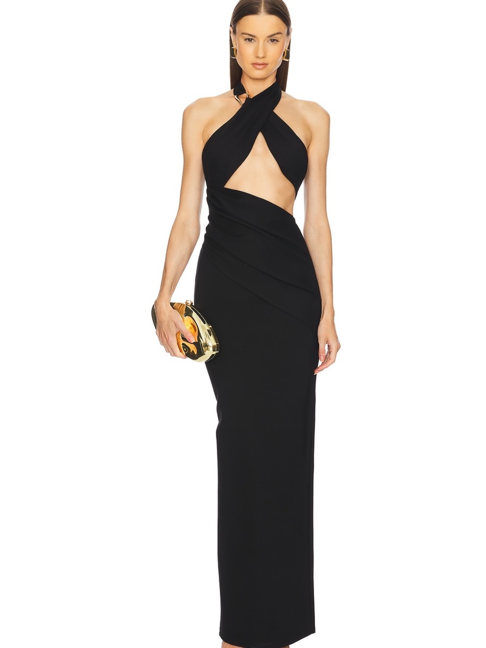 Michael Costello x Revolve Victoria Gown in Black